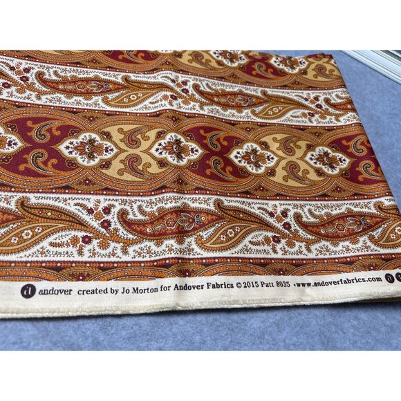 Vintage Jo Morton Andover Fabric 2015 Paisley Print 1/2 yard x 44" Cotton Sewing - Picture 3 of 4